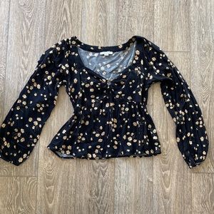 Floral Pattern American Eagle Blouse